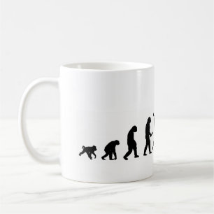 Evolution som EVO02 cyklar cyklistsilhouetten Kaffemugg