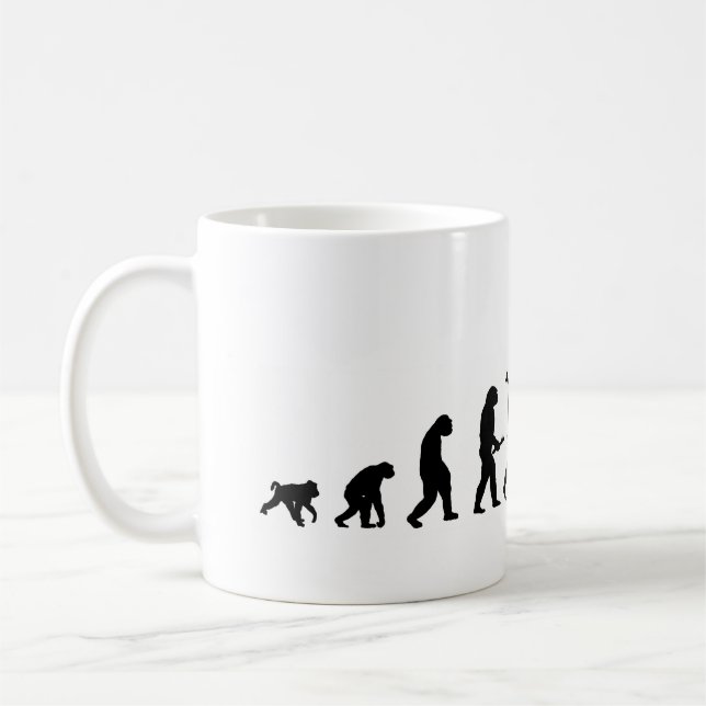 Evolution som EVO02 cyklar cyklistsilhouetten Kaffemugg (Vänster)