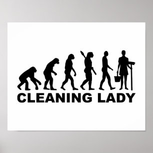 Evolution Städning dam Poster
