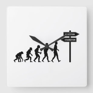 Evolution/Stagnation Fyrkantig Klocka