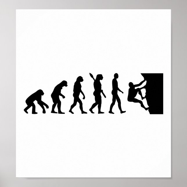 Evolution sten klättring poster (Framsidan)