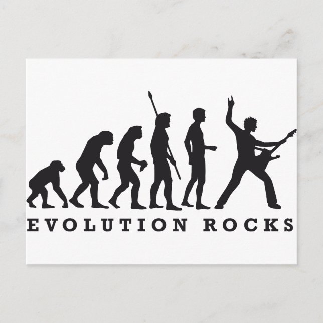 evolution sten vykort (Framsida)