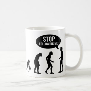evolution - stoppa efter mig! kaffemugg
