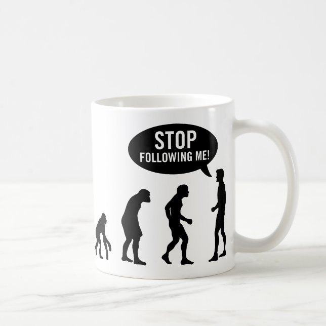 evolution - stoppa efter mig! kaffemugg (Höger)
