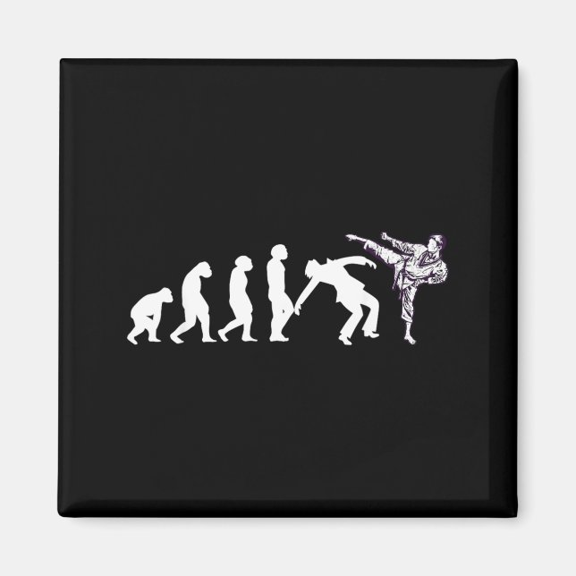 Evolution Taekwondo Karate Aikido Ju Jutsu Kung Fu Magnet (Framsidan)