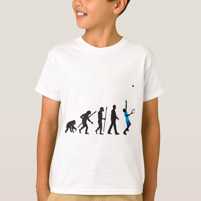 evolution tennis player tee shirt (Framsida)