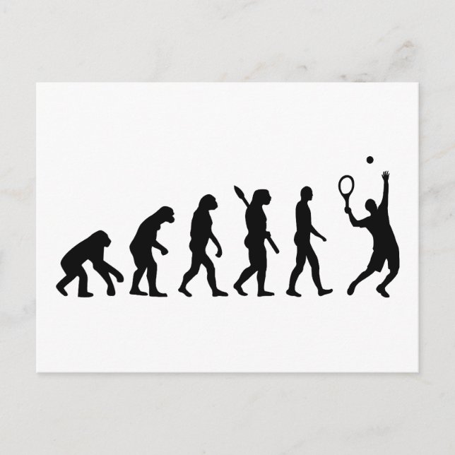 Evolution Tennis-spelare Vykort (Framsida)