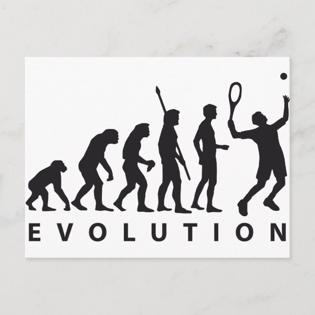 evolution tennis vykort (Framsida)
