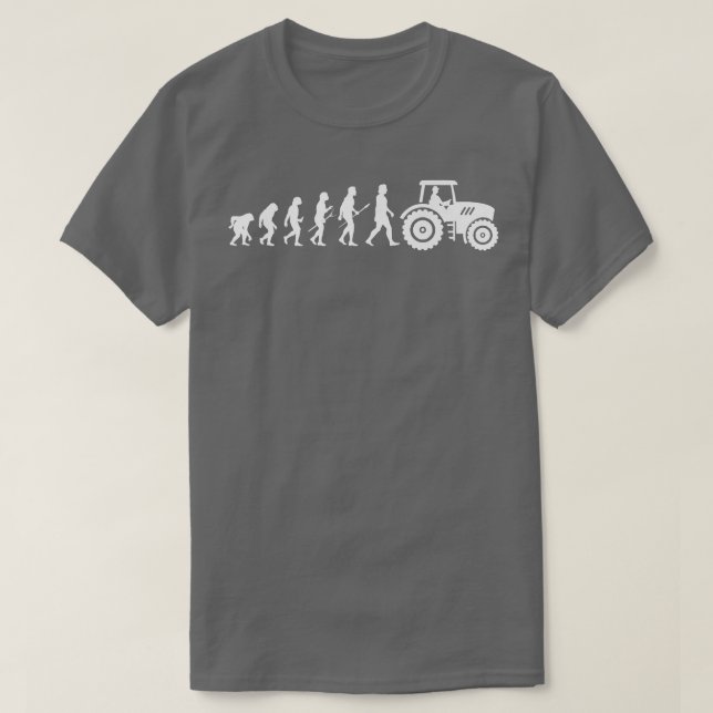 Evolution Tractor Driver Farmer Agriculture Field  T Shirt (Design framsida)