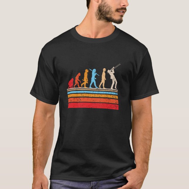 Evolution Trombonist Trombone Player Jazz Marching T Shirt (Framsida)