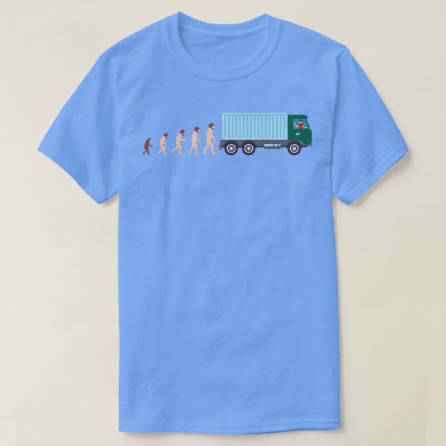Evolution Trucker Truck Driver Funny Gift Idea 4 T Shirt (Design framsida)