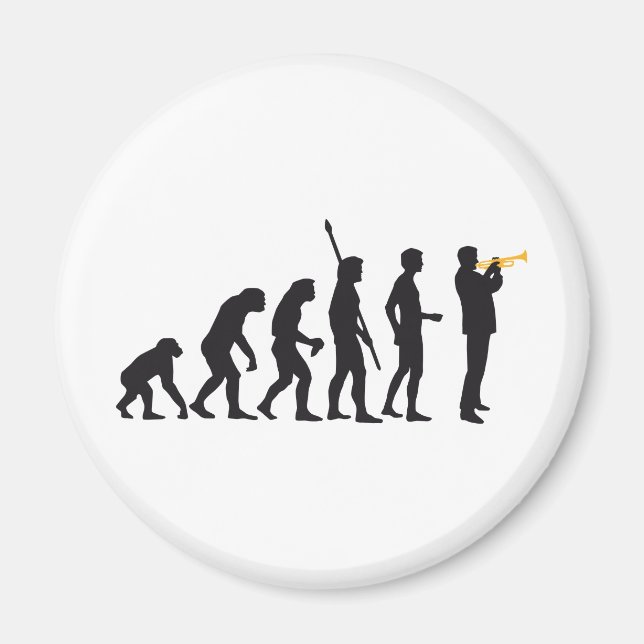evolution trumpet player magnet (Framsidan)