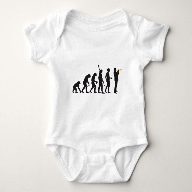 evolution trumpet player t shirt (Framsida)