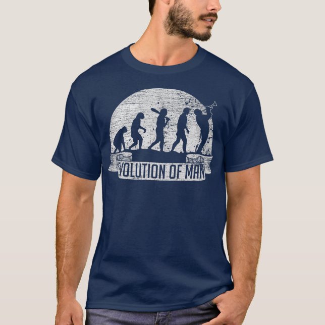 Evolution Trumpeter Gift Idea Trumpet T Shirt (Framsida)