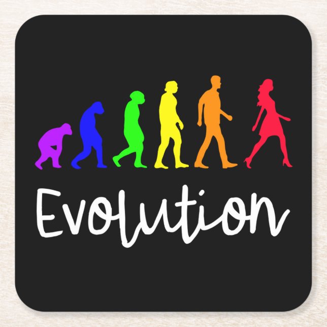 Evolution Underlägg Papper Kvadrat (Framsidan)