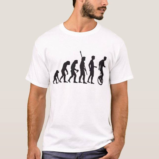 evolution unicycle t-shirt (Framsida)