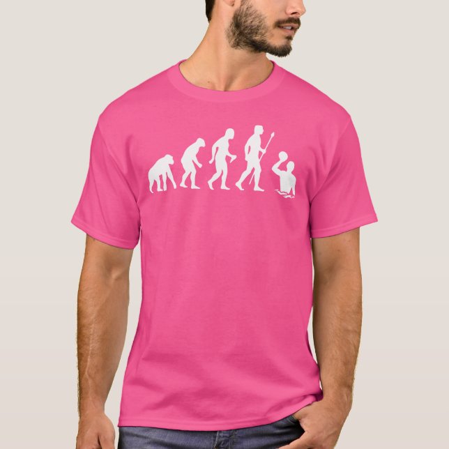Evolution Vattenpolo Spelare Rolig Vattensport Vat T Shirt (Framsida)