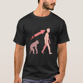Evolution vetenskap människa man apa apa historia t shirt