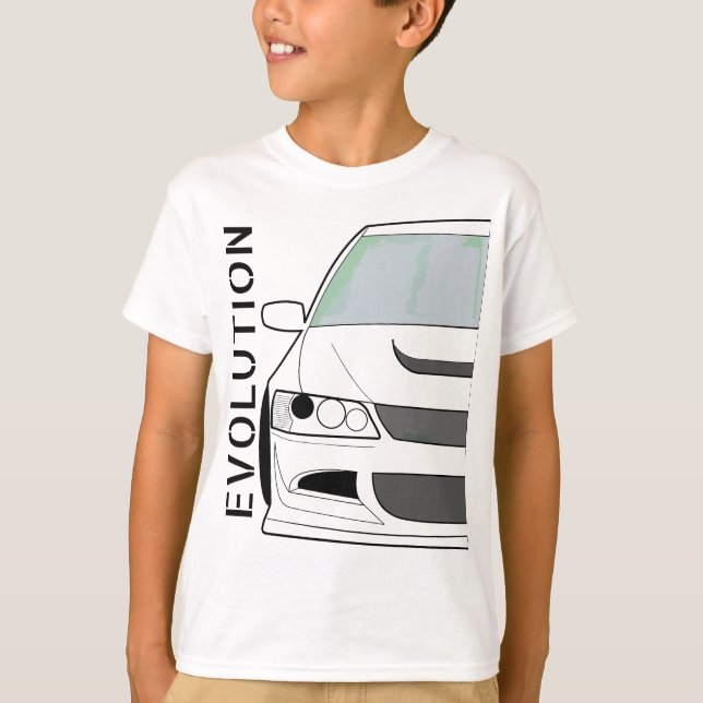 Evolution VIII Evo 8 JDM Classic AWD Turbo Rally L T Shirt (Framsida)