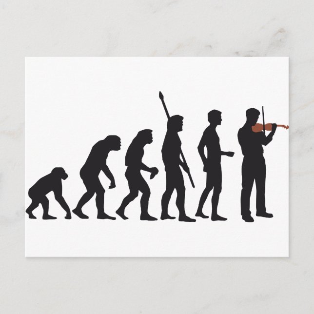 evolution violin vykort (Framsida)