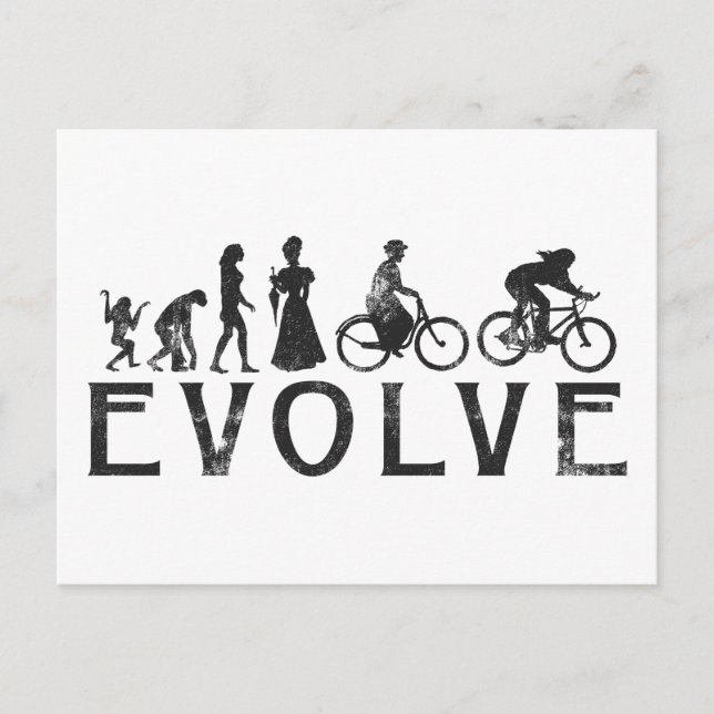Evolution Womens Biking Vykort (Framsida)