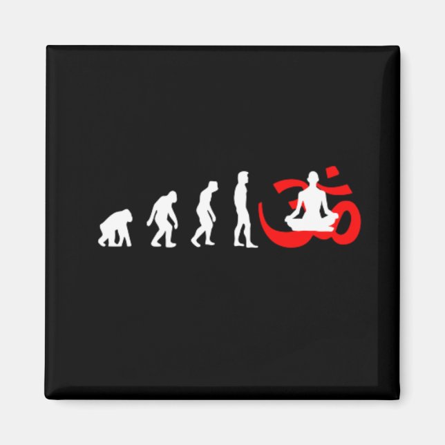Evolution Yoga Buddhist Meditation Magnet (Framsidan)