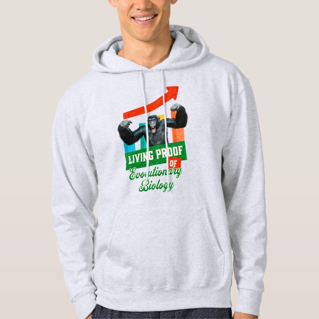 Evolutionär Biologi Primatehumor Hoodie (Framsida)