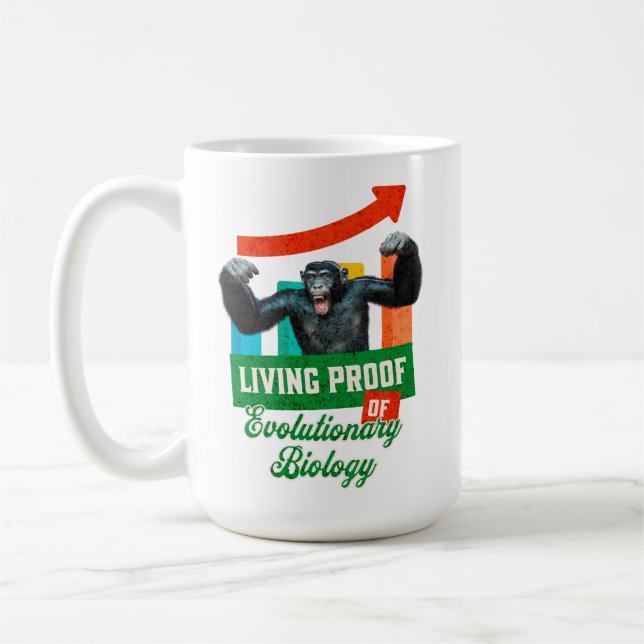 Evolutionär Biologi Primatehumor Kaffemugg (Vänster)
