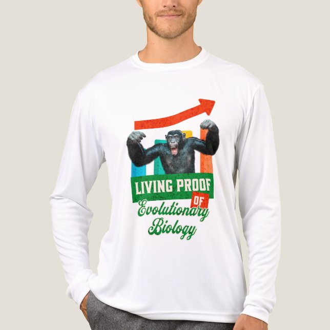 Evolutionär Biologi Primatehumor T Shirt (Framsida)