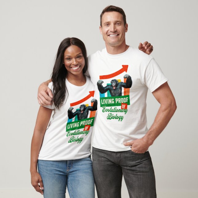 Evolutionär Biologi Primatehumor T Shirt (Unisex)