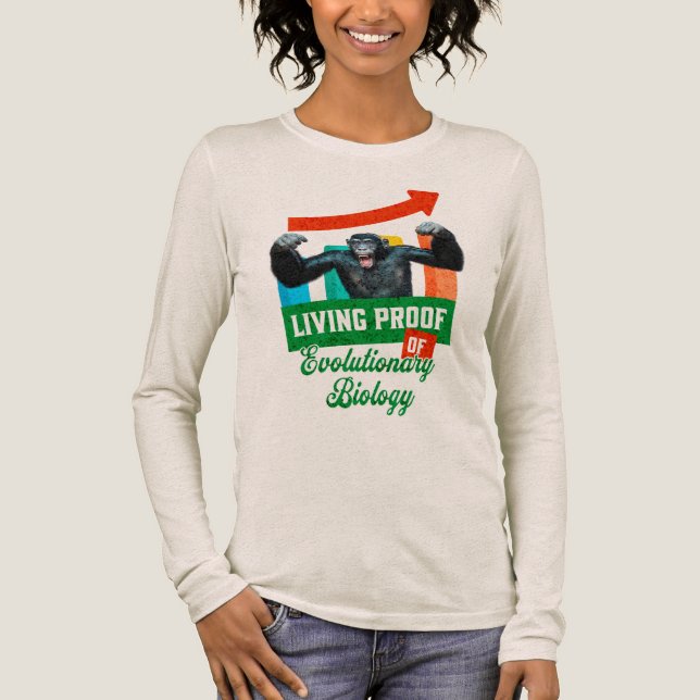 Evolutionär Biologi Primatehumor T Shirt (Framsida)