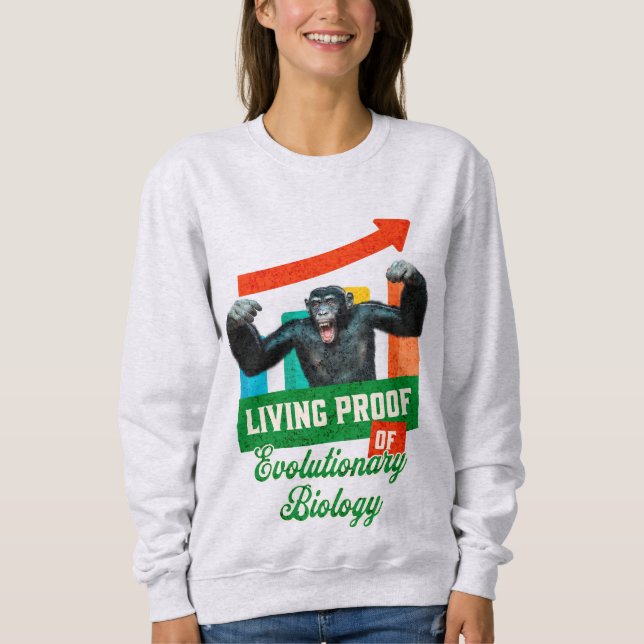 Evolutionär Biologi Primatehumor T Shirt (Framsida)