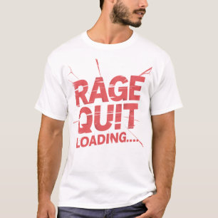 Evolutionen av en spelare & Rage Quit - Dubbelsidi T Shirt