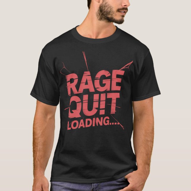 Evolutionen av en spelare & Rage Quit - Dubbelsidi T Shirt (Framsida)
