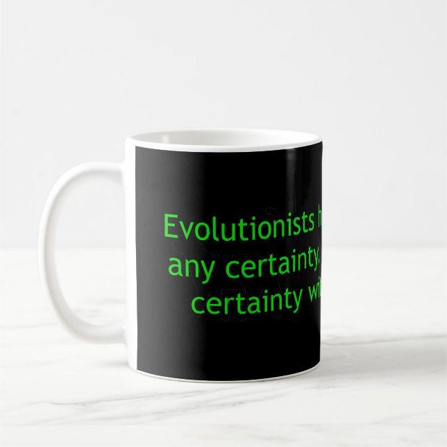 evolutionister har bevis kaffemugg (Vänster)