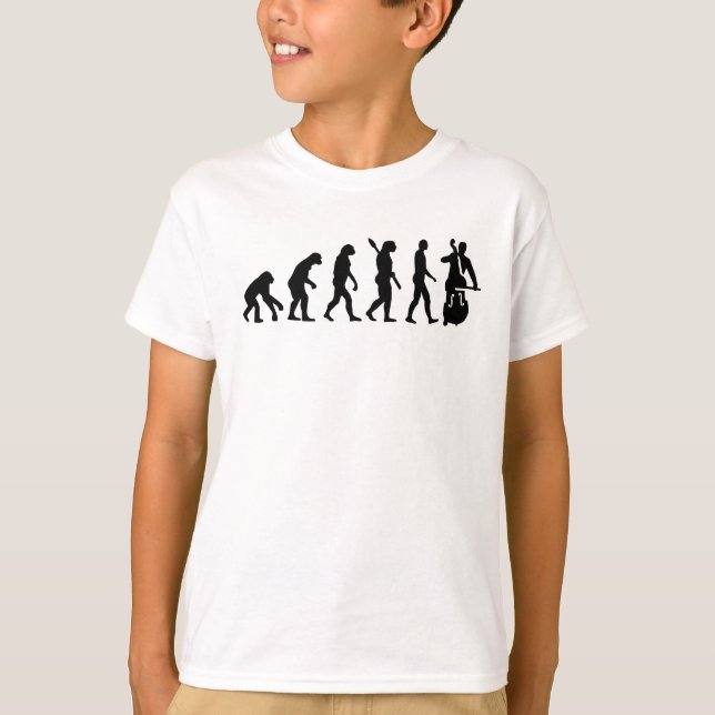 Evolutionkontrabas T-shirt (Framsida)
