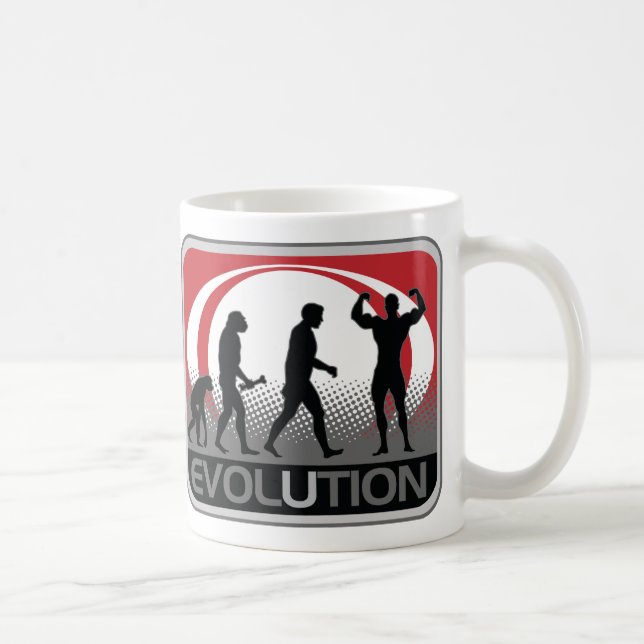 Evolutionkroppsbyggare Kaffemugg (Höger)