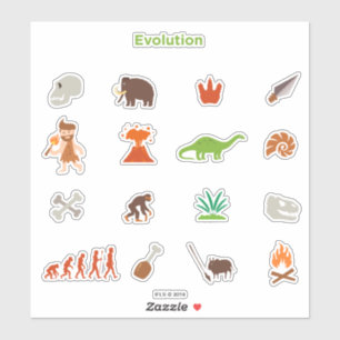 Evolutionmönster Klistermärken
