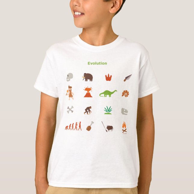 Evolutionmönster T Shirt (Framsida)