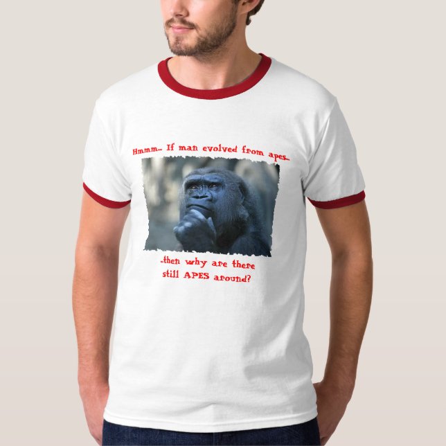 Evolutions- ifrågasätta tee (Framsida)