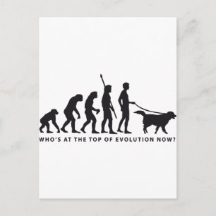 evolutionshund vykort