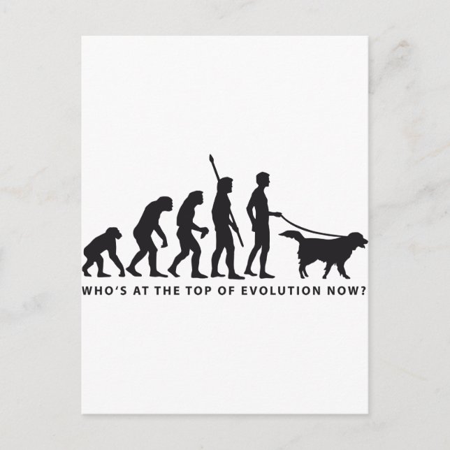 evolutionshund vykort (Framsida)