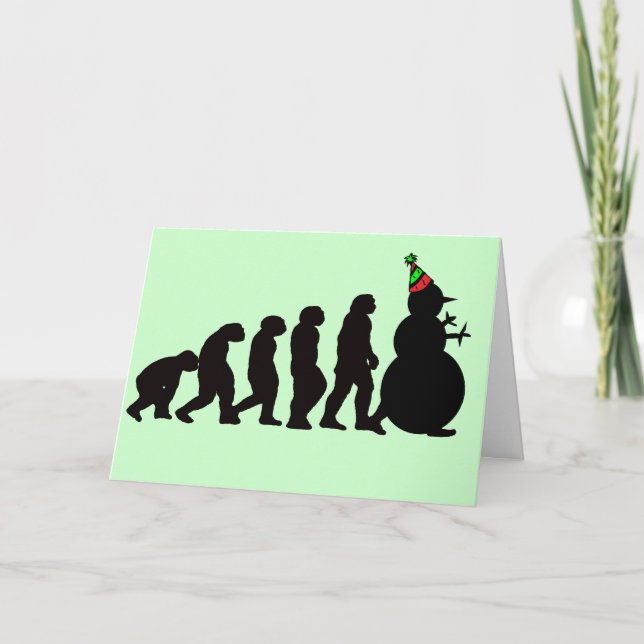 Evolutionskedja för Snömannen Helgkort (Framsida)
