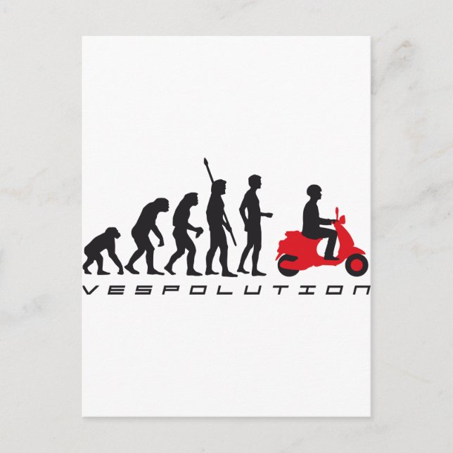 evolutionsscooter vykort (Framsida)