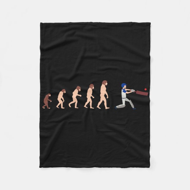Evolutionsteori Cricketspelare Roligt  Fleecefilt (Framsidan)