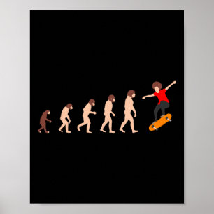 Evolutionsteori Skateboardåkning Roligt Poster
