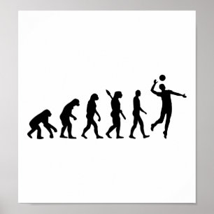 Evolutionvolleybollspelare Poster