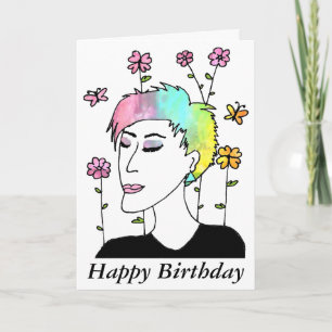 Evolve Art Birthday Kort