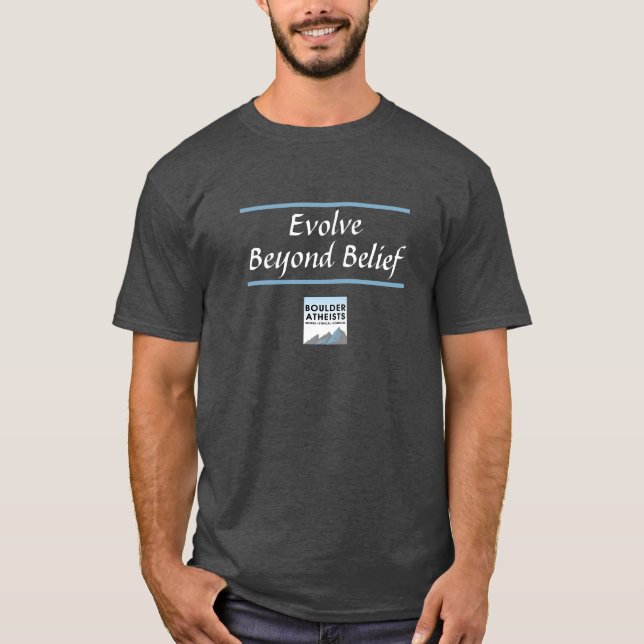 Evolve Beyond Belief Logo Men's T-Shirt (Framsida)