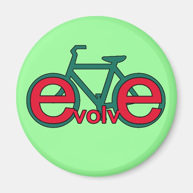 Evolve-cykelkonst för skjortor, kläder magnet (Framsidan)